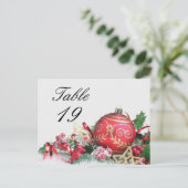 クリスマスパーティーイベントテーブル番号 ポストカード (スタンド正面)