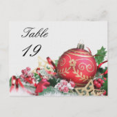 クリスマスパーティーイベントテーブル番号 ポストカード (裏面)