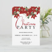 クリスマスパーティーイベント招待状 | 赤い花 招待状 (スタンド正面)