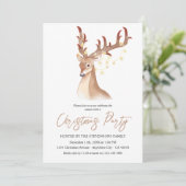 クリスマスパーティーウォーターカラーブラウンディアシエレガントック 招待状 (スタンド正面)