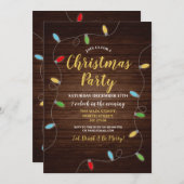 クリスマスパーティーウッドライトフェスティバルツリー 招待状 (正面/裏面)