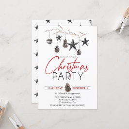 クリスマスパーティーエレガントスカンジナビアオーナメント 招待状