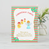 クリスマスパーティーエンジェル招待状 招待状 (スタンド正面)