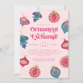 クリスマスパーティーオーナメント交換招待状 招待状 (正面)