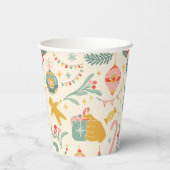 クリスマスパーティーオーナメント招待状 紙コップ (裏面)