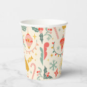 クリスマスパーティーオーナメント招待状 紙コップ (右)