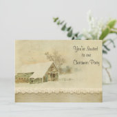 クリスマスパーティーオールドバーンスノーシーン 招待状 (スタンド正面)