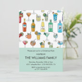 クリスマスパーティーカクテルコンテンポラリードリンク 招待状 (スタンド正面)