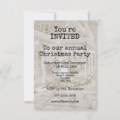 クリスマスパーティーカスタマイズの招待状 招待状 (裏面)