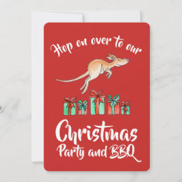クリスマスパーティーカンガルー招待状 招待状