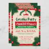 クリスマスパーティーカード セーブザデート (正面/裏面)