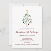 クリスマスパーティーギフト交換フェスティバルエバーグリーン 招待状 (正面)