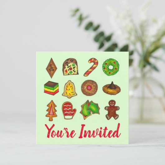 クリスマスパーティークッキースワップホリデーオープンハウス 招待状 (スタンド正面)