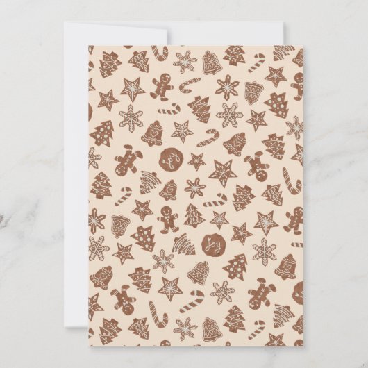 クリスマスパーティークッキー交換イエロー招待状 招待状 (裏面)