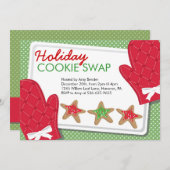 クリスマスパーティークッキー交換招待状 招待状 (正面/裏面)