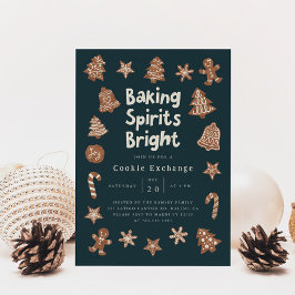 クリスマスパーティークッキー交換招待状 招待状