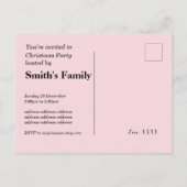 クリスマスパーティークリスマスツリーはがき招待状 インビテーションポストカード (裏面)