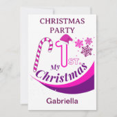 クリスマスパーティークリスマスベビー「私の最初のクリスマス」 招待状 (正面)