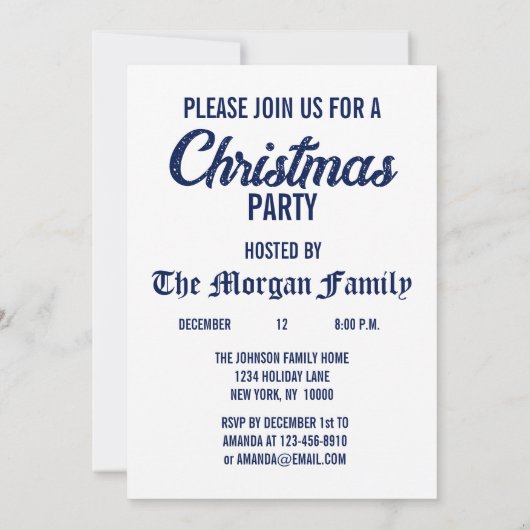 クリスマスパーティークリスマスベビー「私の最初のクリスマス」 招待状 (裏面)