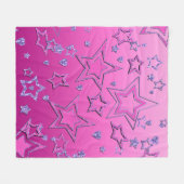 クリスマスパーティーグラデーショングリッターシャイン紙吹雪セント フリースブランケット (正面(横))