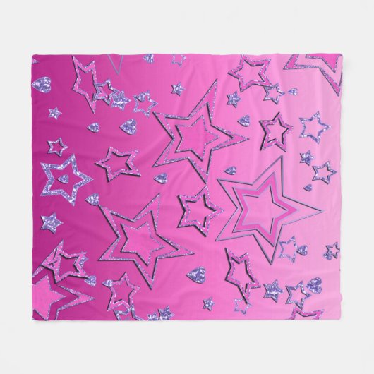 クリスマスパーティーグラデーショングリッターシャイン紙吹雪セント フリースブランケット (正面(横))