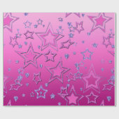 クリスマスパーティーグラデーショングリッターシャイン紙吹雪セント ラッピングペーパー (フラット)