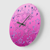 クリスマスパーティーグラデーショングリッターシャイン紙吹雪セント ラージ壁時計 (傾斜)