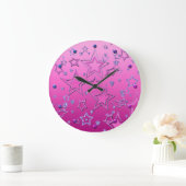 クリスマスパーティーグラデーショングリッターシャイン紙吹雪セント ラージ壁時計 (ホーム)