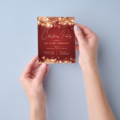 クリスマスパーティーグラム金ゴールド赤灯 チラシ (手)