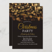 クリスマスパーティーグリッターライト招待状 招待状 (正面/裏面)