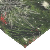 クリスマスパーティーグリーンツリーレッドシルバースノーフレーク テーブルクロス (アングル)