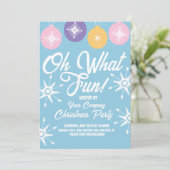 クリスマスパーティーグルービーオーナメント雪 招待状 (スタンド正面)