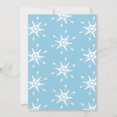 クリスマスパーティーグルービーオーナメント雪 招待状 (裏面)