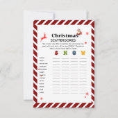 クリスマスパーティーゲームカード Scattegories 招待状 (正面)