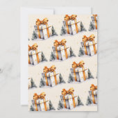 クリスマスパーティーゴールデンウォーター色 招待状 (裏面)