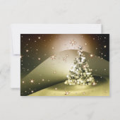 クリスマスパーティーゴールデンツリー輝く輝く星 出欠カード (裏面)