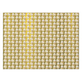 クリスマスパーティーゴールデン雪だるまウィンターホリデー テーブルクロス (正面(横))