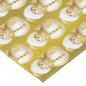 クリスマスパーティーゴールデン雪だるまウィンターホリデー テーブルクロス (アングル)