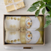 クリスマスパーティーゴールデン雪だるまウィンターホリデー 薄葉紙 (ギフト)