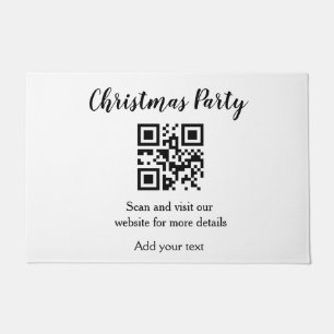 クリスマスパーティーサイトバーコードQR名前追加 ドアマット