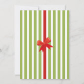 クリスマスパーティーサンタギンガーブレッド雪だるまおもしろい 招待状 (裏面)