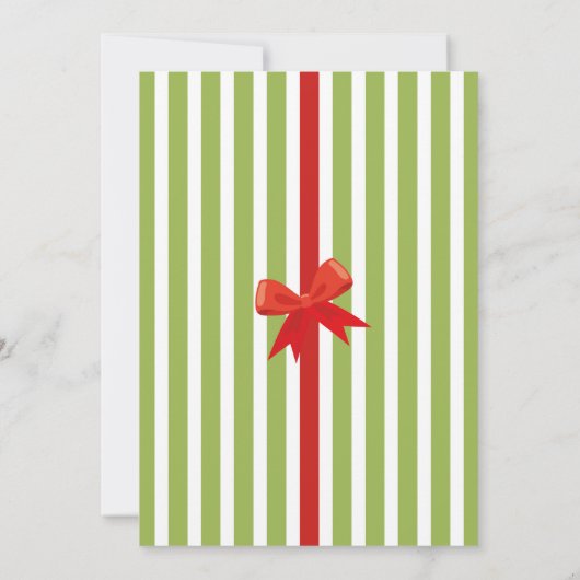 クリスマスパーティーサンタギンガーブレッド雪だるまおもしろい 招待状 (裏面)