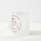 クリスマスパーティーサンタクロース フロストグラスマグカップ (正面左)