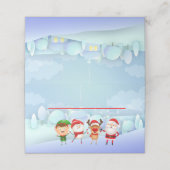 クリスマスパーティーサンタクロース，ルドルフ雪だるま小妖精や小人 プレイスカード (外部開封)