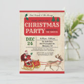 クリスマスパーティーサンタスリー招待状 招待状 (スタンド正面)