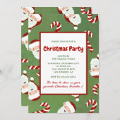 クリスマスパーティーサンタバーリーシュガー 招待状 (正面/裏面)