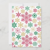 クリスマスパーティーシック雪片 招待状 (裏面)