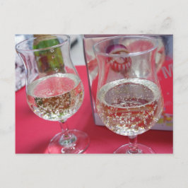 クリスマスパーティーシャンパン シーズンポストカード