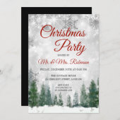 クリスマスパーティーシルバーウィンターワンダーランド 招待状 (正面/裏面)
