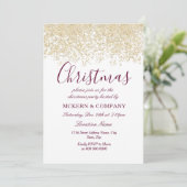 クリスマスパーティーシルバーグリッターブルゴーニュ 招待状 (スタンド正面)